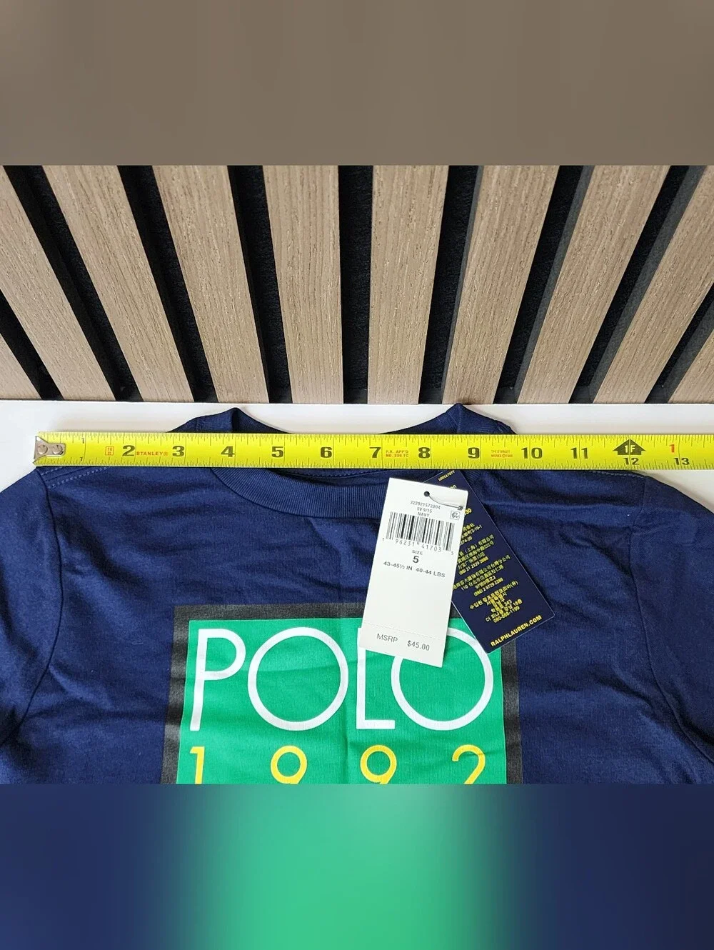 NWT Polo Ralph Lauren Graphic 1992 Long sleeve Shirt Kids Size 5
